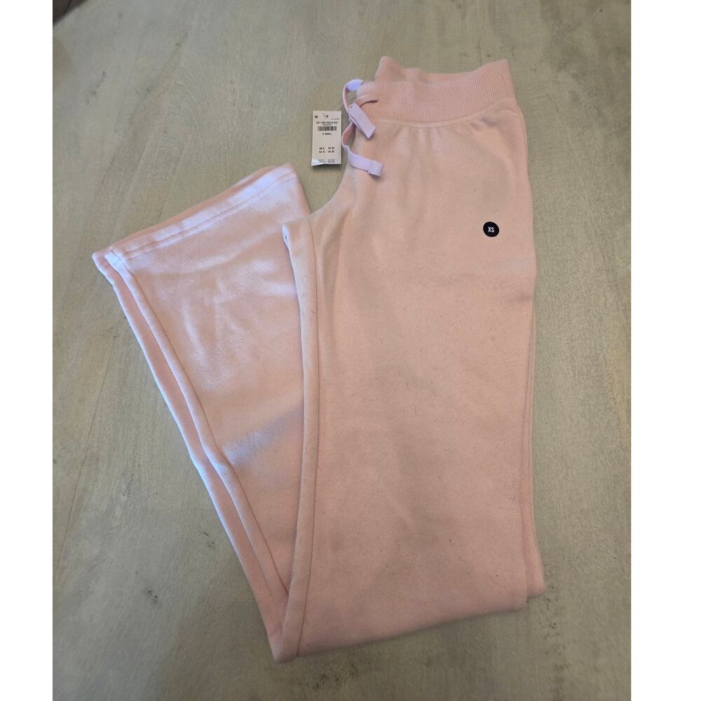 NWT Hollister Women's Baby Pink Bootcut Sweat Pants SZ XS
